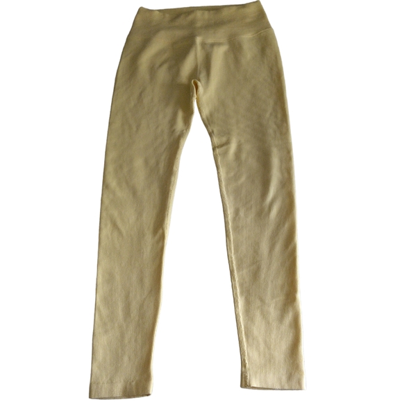 Spiritual Gangster M/L Ribbed Pastel Yellow Leggings - Picture 3 of 16